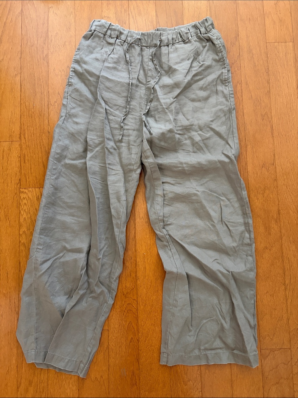 Muji Drawstring Linen Pants